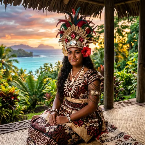 Samoan Polynesian Princess Portrait
