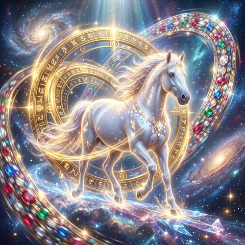 Pokemon Arceus: Divine White Horse with Golden Wheel