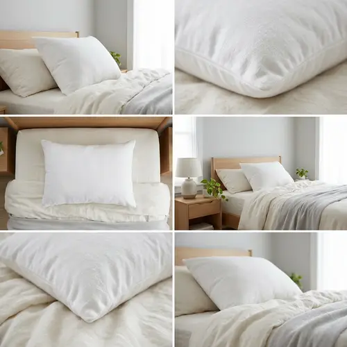 White Pillow on Bed | Different Angles Photography