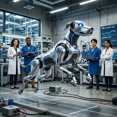 Futuristic Robotic Dog with LED Eyes | High-Tech Lab