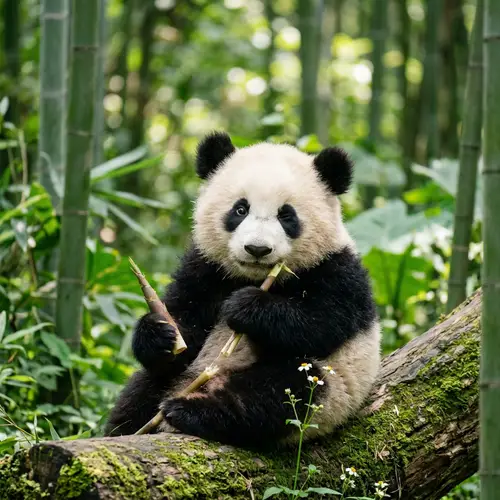 Charming Panda | Symbol of Tranquility | Irresistibly Engaging Gesture