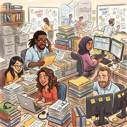 Diverse Human Resources Team Motivated for Success