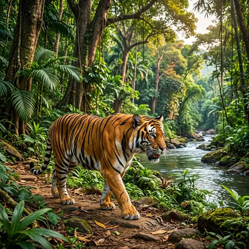 Majestic Tiger in Natural Habitat | Wildlife Photography