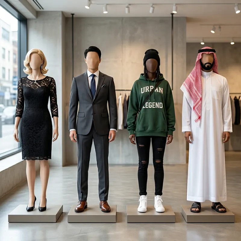 Diverse Mannequin Display: Cultural Diversity in Fashion | Brand Name