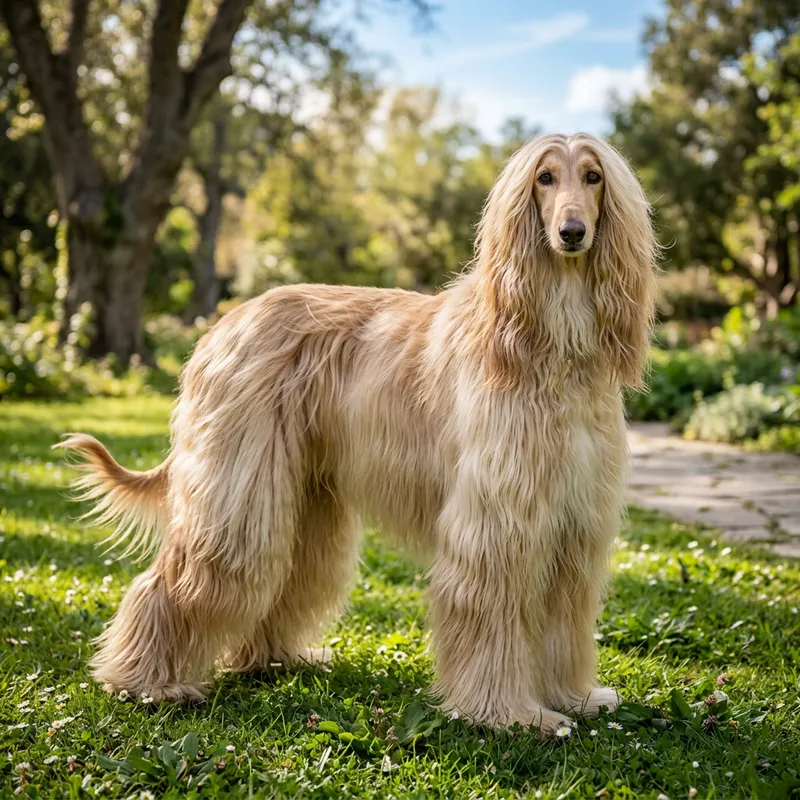 Majestic Dog with Exceptionally Long Hair