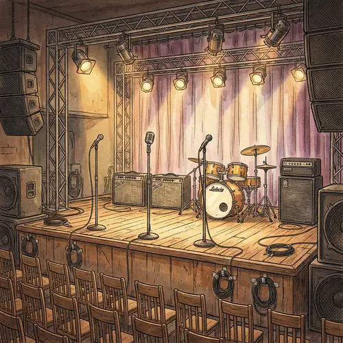 Detailed Stage Setup for Music Band Performances