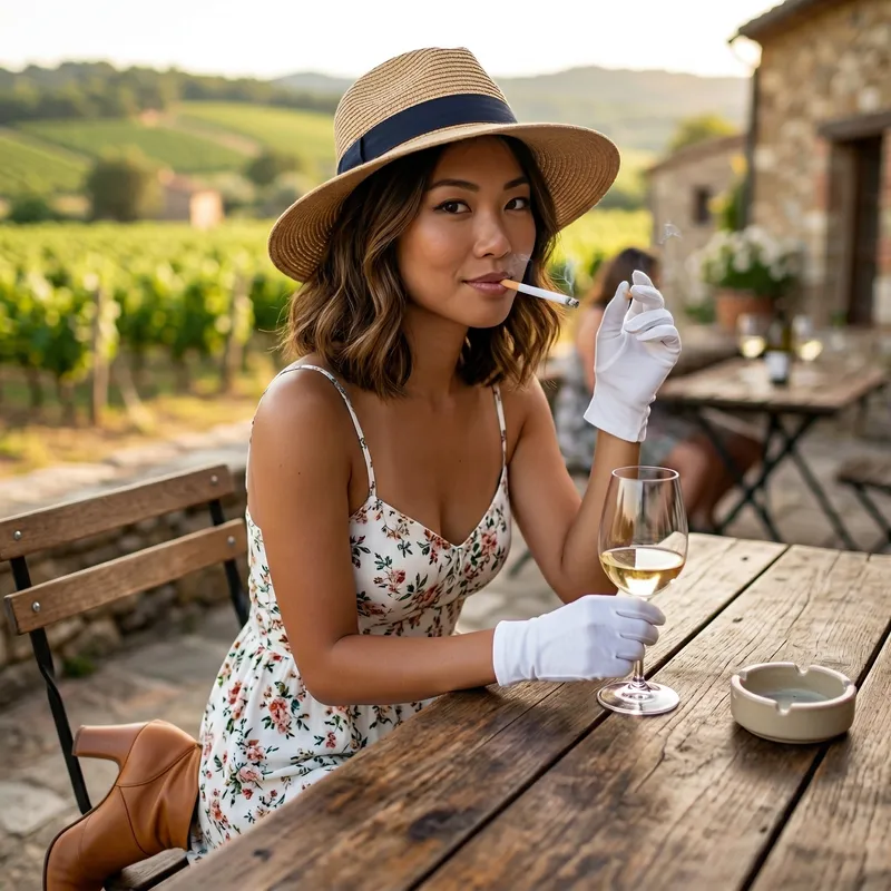 Seductive Winery Date with a Chic Woman