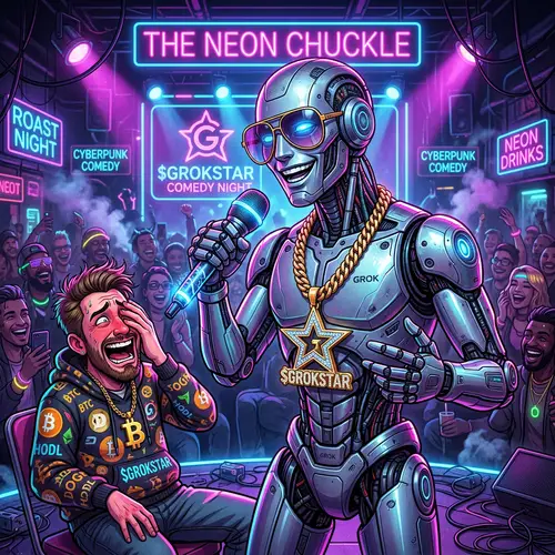 $GROKSTAR Robot Roasts Crypto Bros in Comedy Club