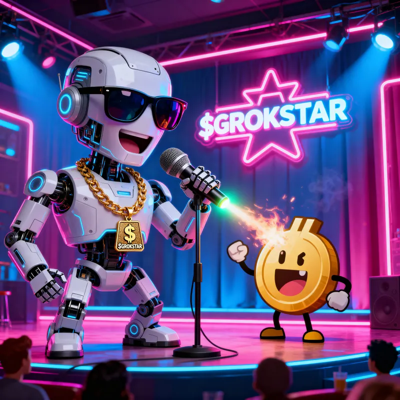 $GROKSTAR Robot Roasts Crypto Bros in Comedy Club