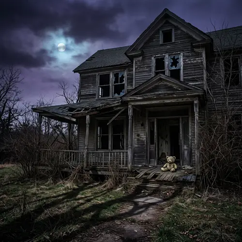 Eerie Abandoned House at Dusk | Decaying Shadows & Forgotten Toy