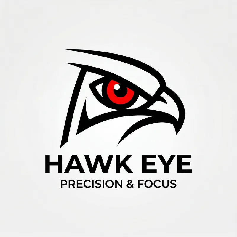 Hawk Eye Logo Design: Sleek & Modern Vector Art
