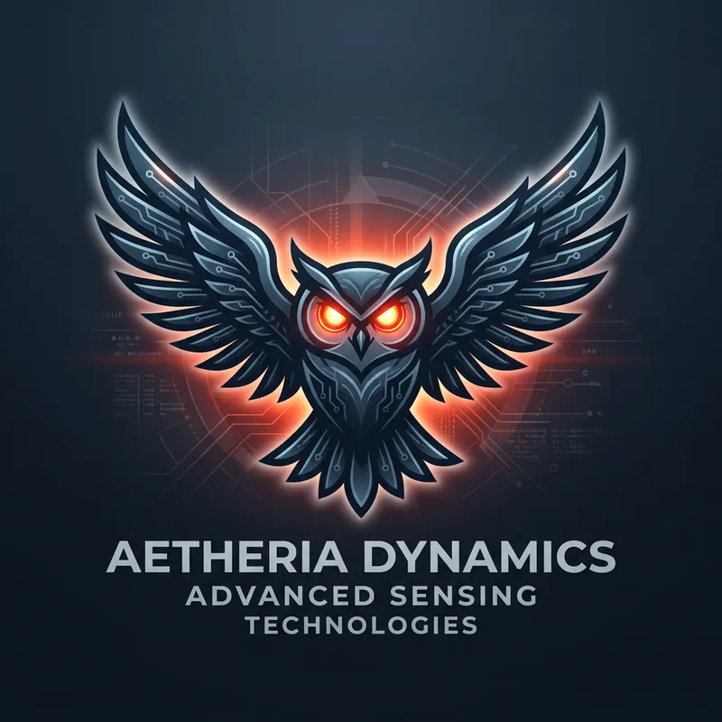 Enchanting Owl Logo with Glowing Infrared LED Eyes