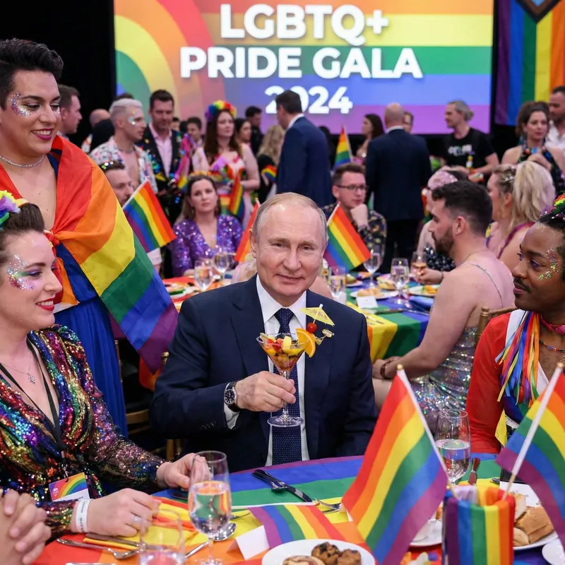 Putin at LGBTQI Party: A Surprising Sip