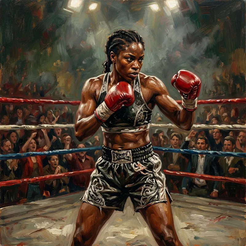 Tough Women Fighting in Boxing Ring