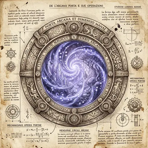 Mystifying Portal to Mana Dimension - Da Vinci Style Art