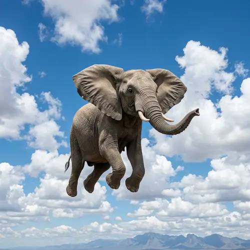 Flying Elephant: A Soaring Marvel in the Sky