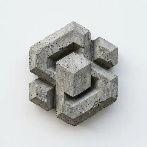 Modern Geometric Concrete Logo Design