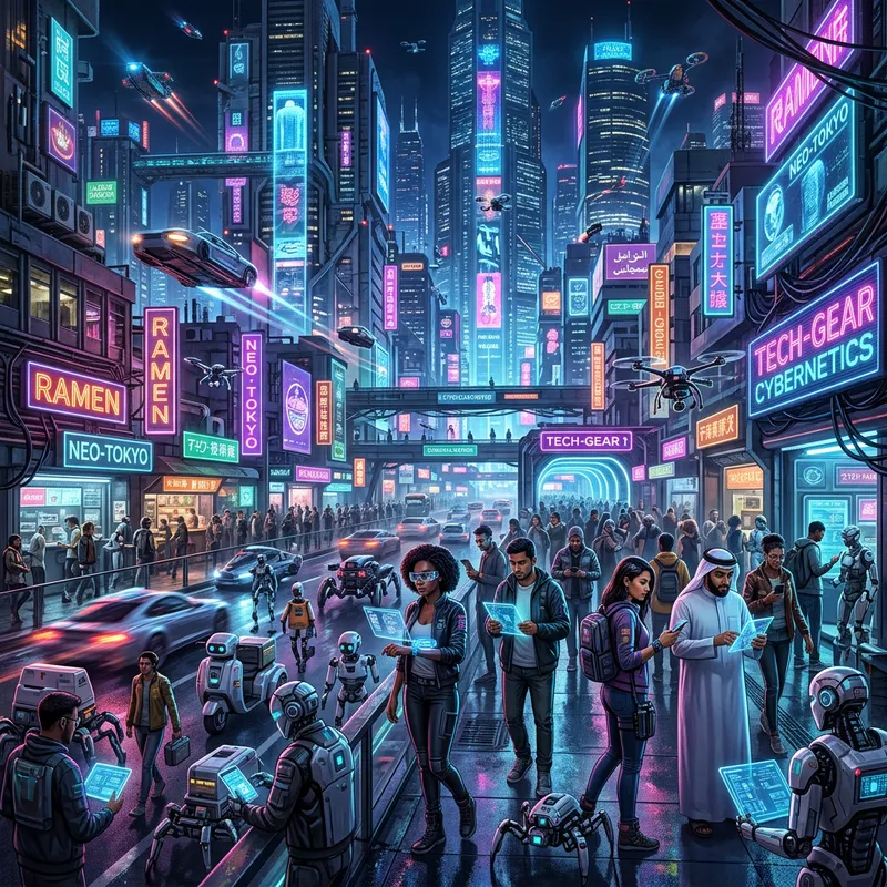 Discover the Cyberworld Marvel: A Futuristic Cityscape of Neon Lights Discover the Cyberworld Marvel: A Futuristic Cityscape of Neon Lights
