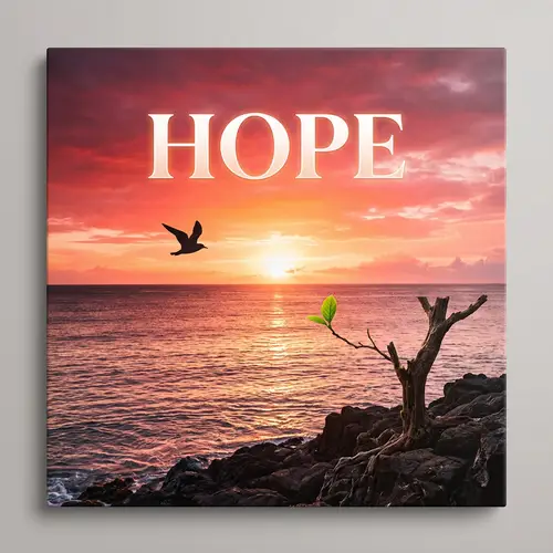 Hope CD Cover - Inspiring Sunrise Over Ocean
