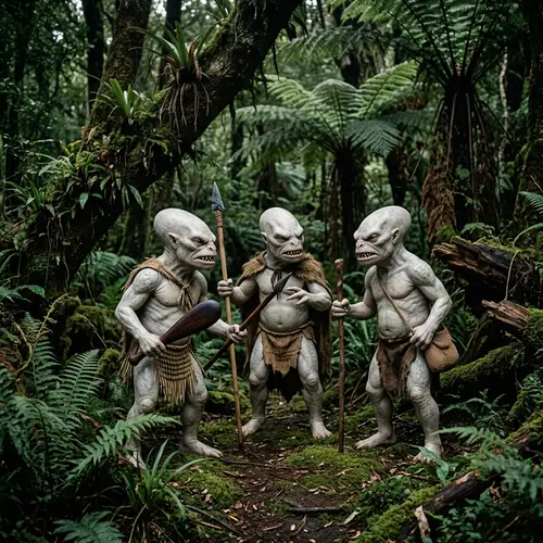 Maori Mythological Creatures: Goblin-like Beings in Wild Settings