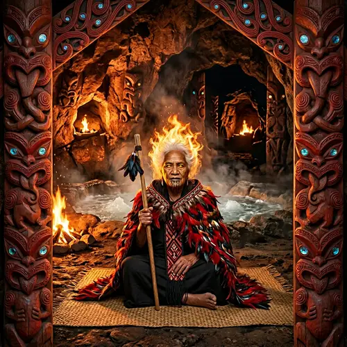 Mahuika: Guardian of Fire and Wise Elder | Radiant & Spiritual Presence