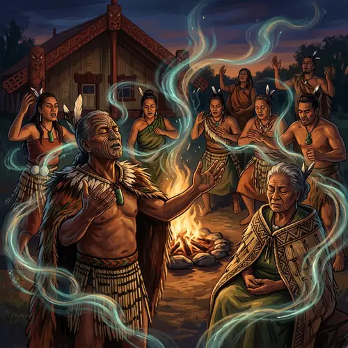 Maori Spiritual Ceremony: Essence of Wairua in Vibrant Colors