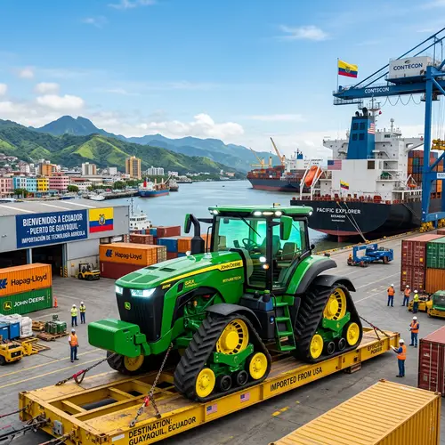 Modern John Deere Agricultural Tractor Import to Ecuador
