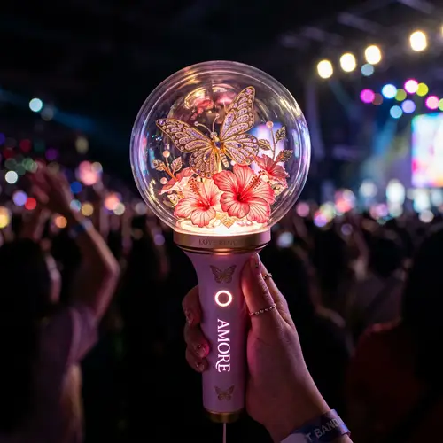 Kpop-Inspired Lightstick with Butterfly Design