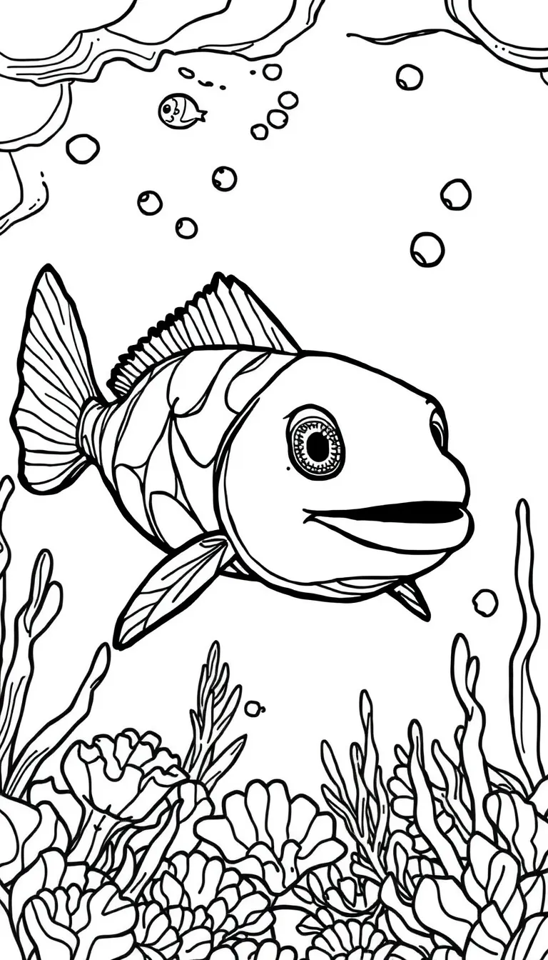 Underwater Marine Animal Coloring Page Underwater Marine Animal Coloring Page