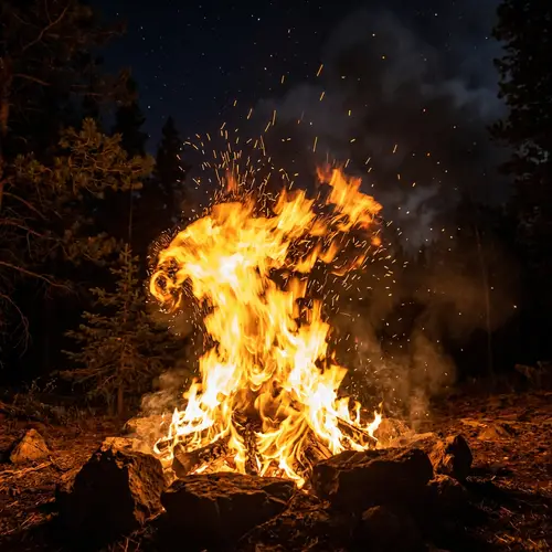 Mesmerizing Flames: Spectacle of Raw Nature's Power