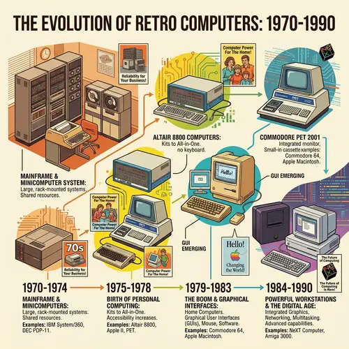 Retro Computers Timeline 1970-1990 Evolution