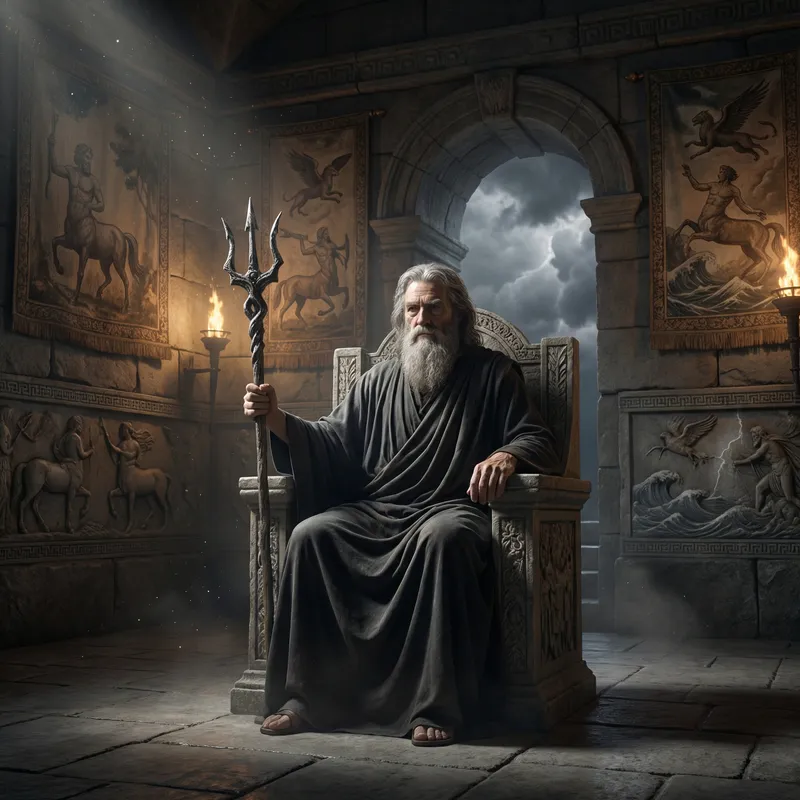 Hyper-Realistic Zeus Throne Room Art