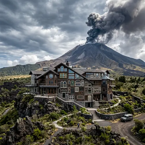 Uniquely Designed House with 199 Windows Near Active Volcano