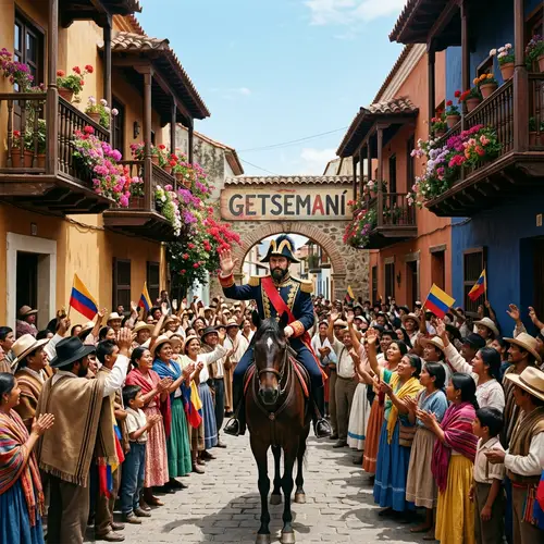 Simón Bolívar Arrives in Getsemaní, Cartagena