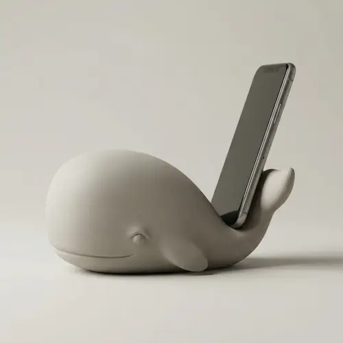 Stylish Whale-Shaped Smartphone Stand | Minimalist Design