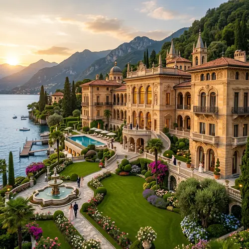 Luxurious Hotel with Elegant Architecture & Lush Surroundings