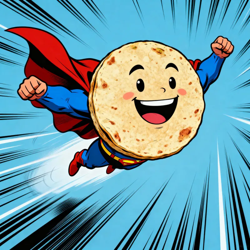 Flying Wrap: Comic Style Tortilla Adventure