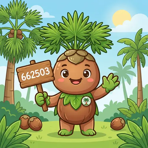 Cute Baby Toddy Palm Mascot