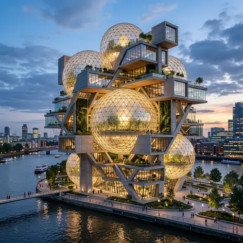 Innovative Architecture Concept: Three-Dimensional Geometric Figure Design