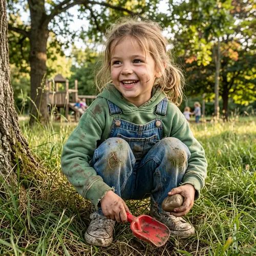Capturing the Pure Joy of Childhood Play | 6-Year-Old in Worn Attire