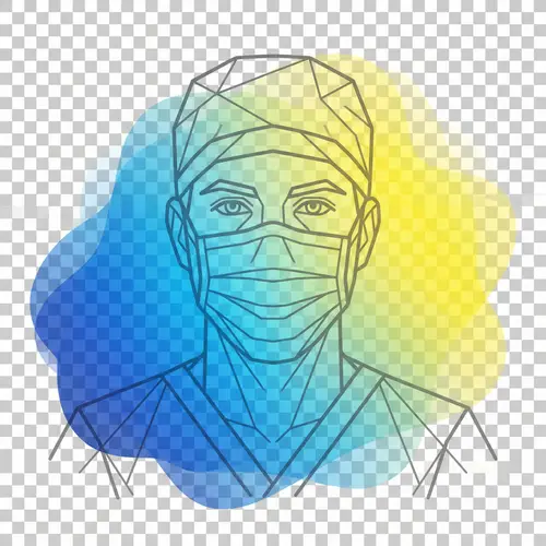 Abstract Orthopaedic Surgeon Art with Color Splash