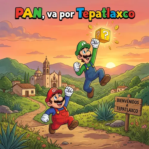 Plumber Brothers Jumping for Coins in Tepatlaxco