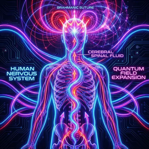 Neon Physiological Diagram: Nervous System Awakening