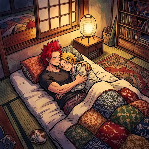 Intimate Embrace of Two Popular Superhero Characters in Bed