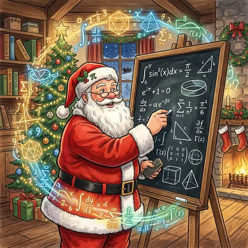 Mathematical Santa Claus: Festive Equations & Geometric Shapes