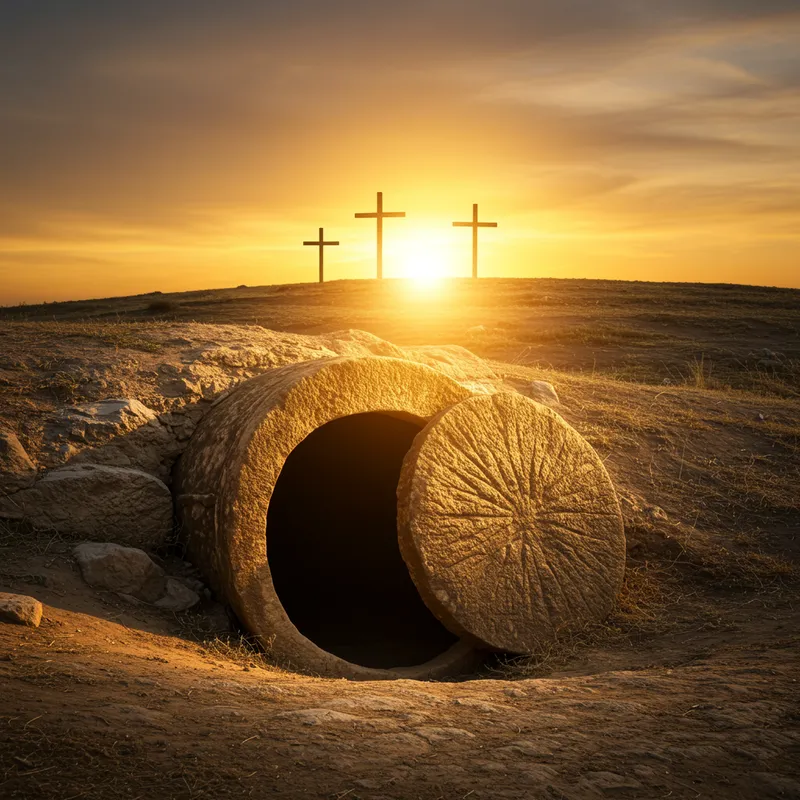 Serenity of the Stone Tomb at Sunrise