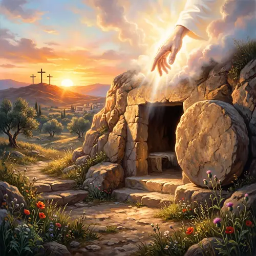 Serenity of the Stone Tomb at Sunrise