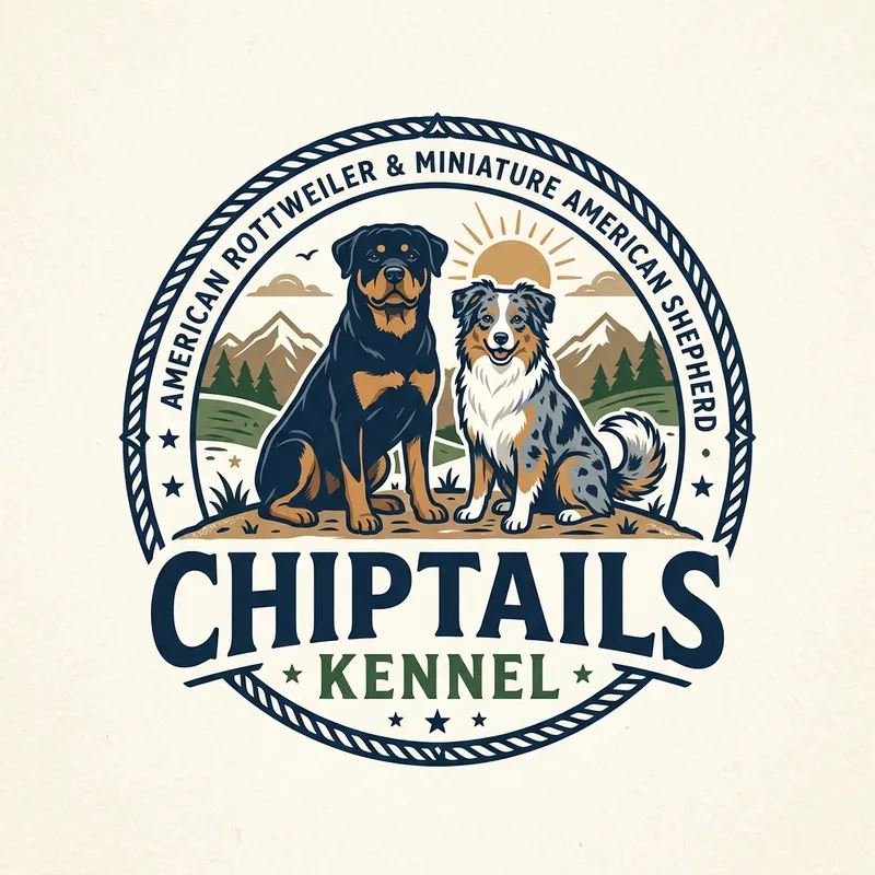 Chiptails Kennel | Rottweiler & Miniature Shepherd Logo