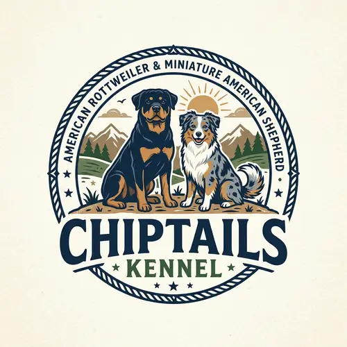 Chiptails Kennel | Rottweiler & Miniature Shepherd Logo