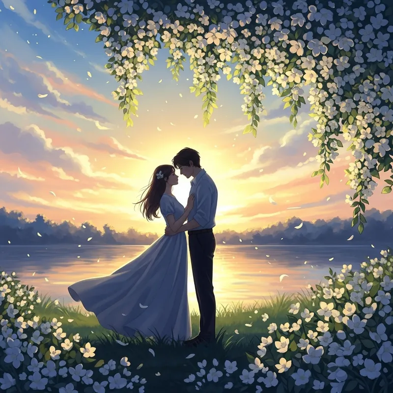 Enchanted Twilight Love: Blossoms & Romance